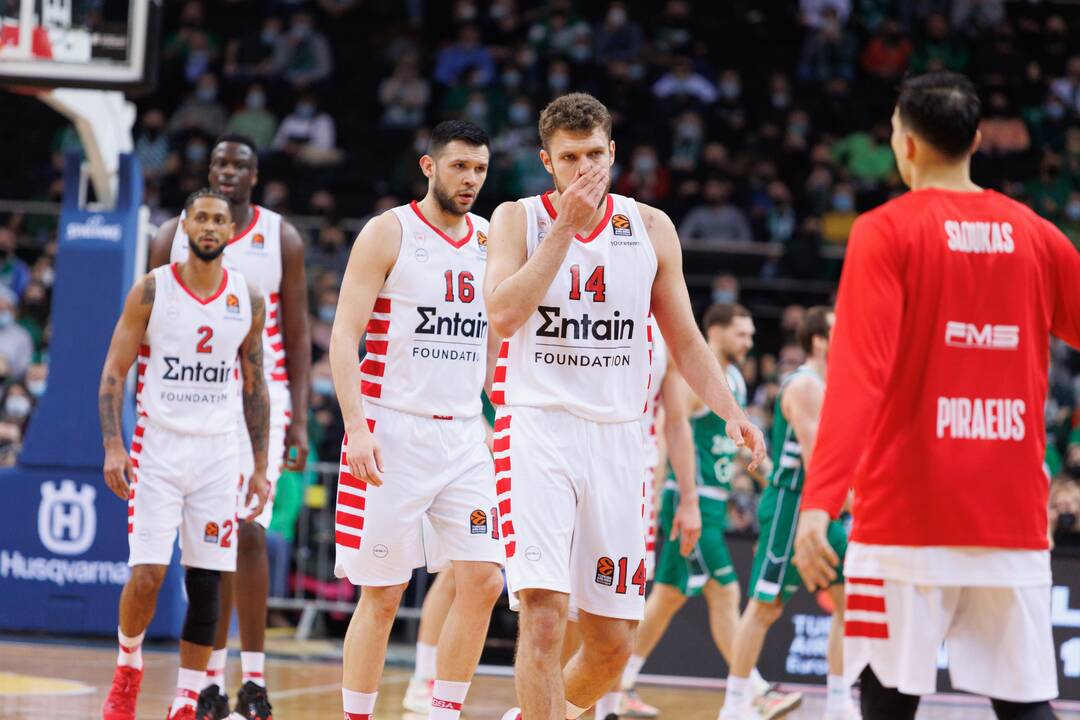 Eurolyga: Kauno „Žalgiris“ – Pirėjo „Olympiakos“ 73:84