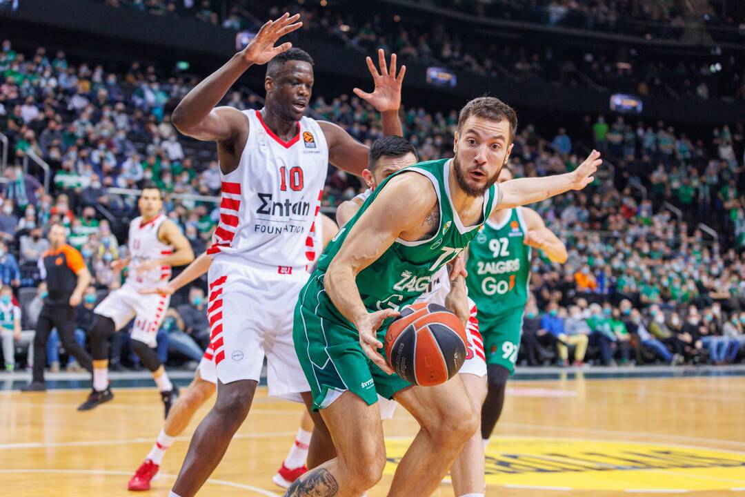 Eurolyga: Kauno „Žalgiris“ – Pirėjo „Olympiakos“ 73:84