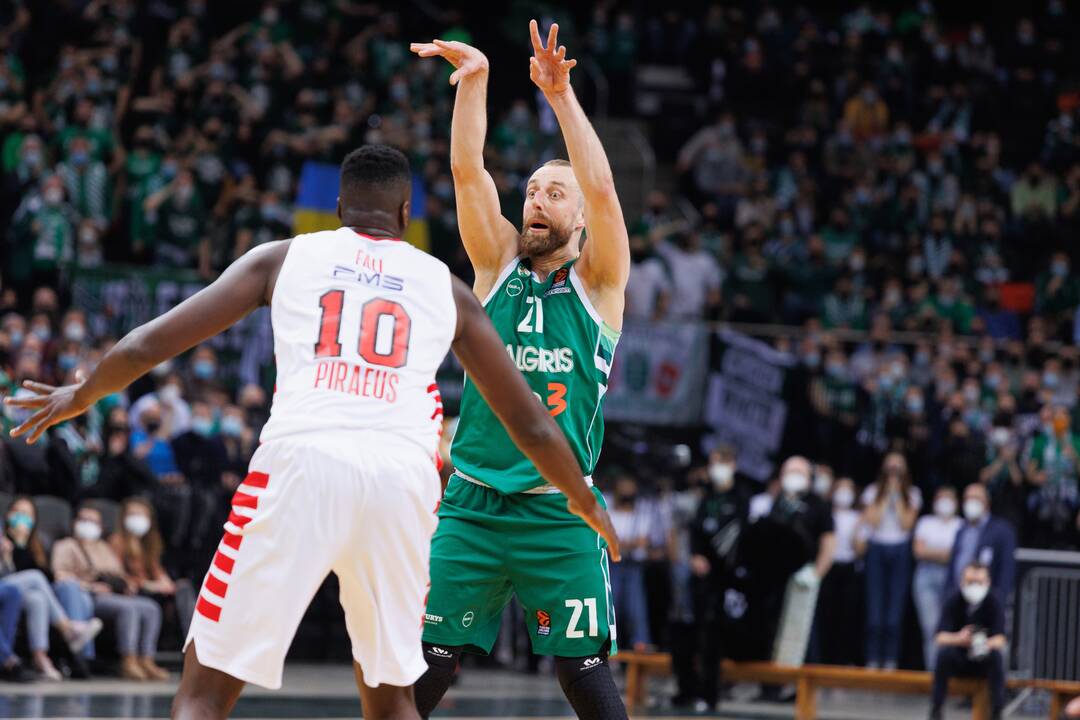 Eurolyga: Kauno „Žalgiris“ – Pirėjo „Olympiakos“ 73:84