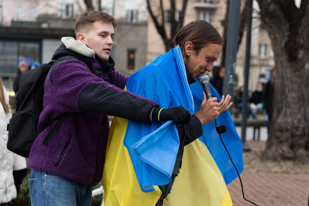 Prie Vyriausybės – mitingas palaikyti Ukrainą