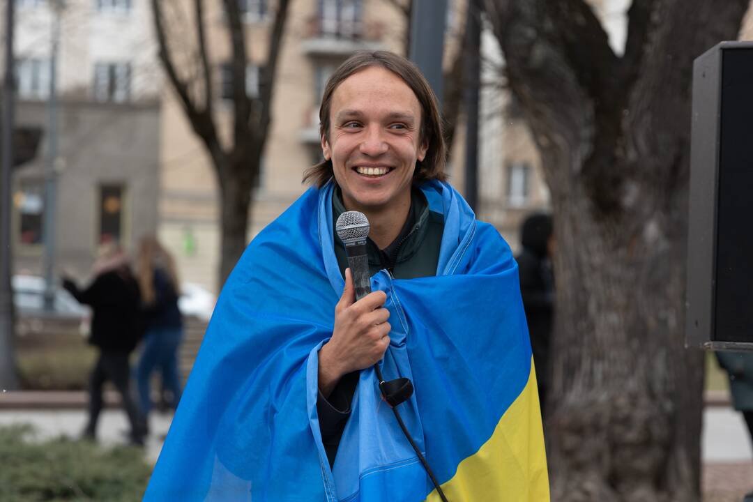Prie Vyriausybės – mitingas palaikyti Ukrainą
