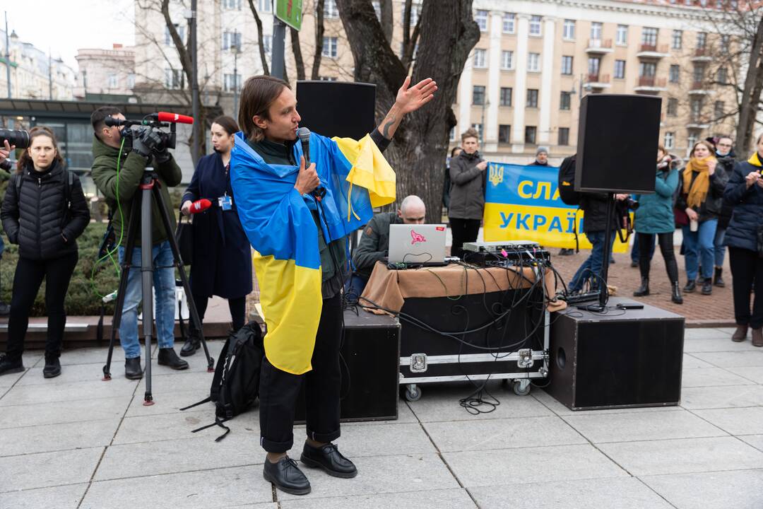 Prie Vyriausybės – mitingas palaikyti Ukrainą