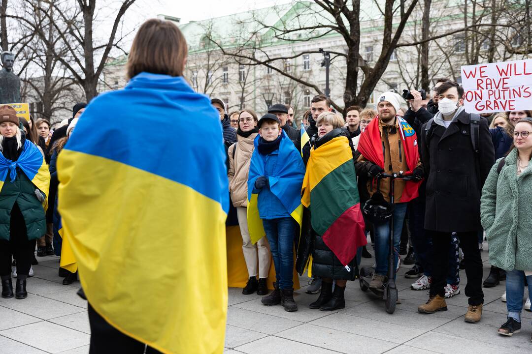 Prie Vyriausybės – mitingas palaikyti Ukrainą