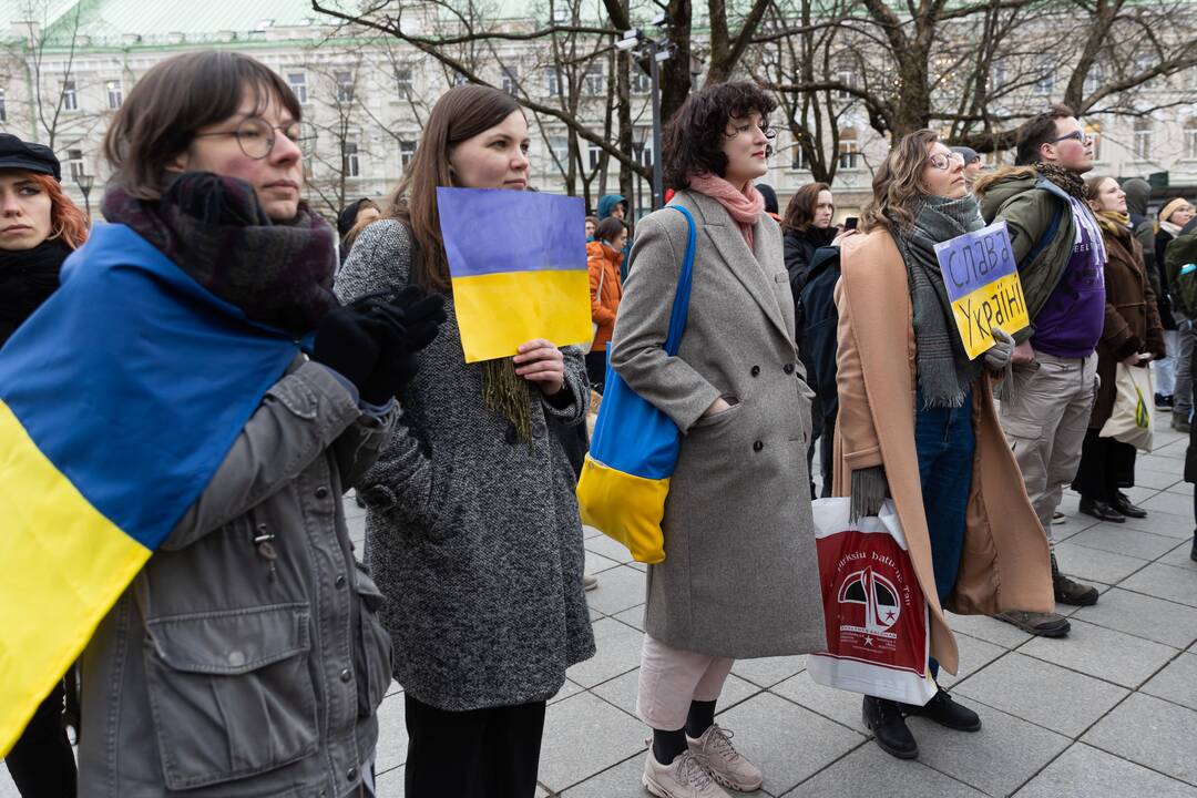 Prie Vyriausybės – mitingas palaikyti Ukrainą