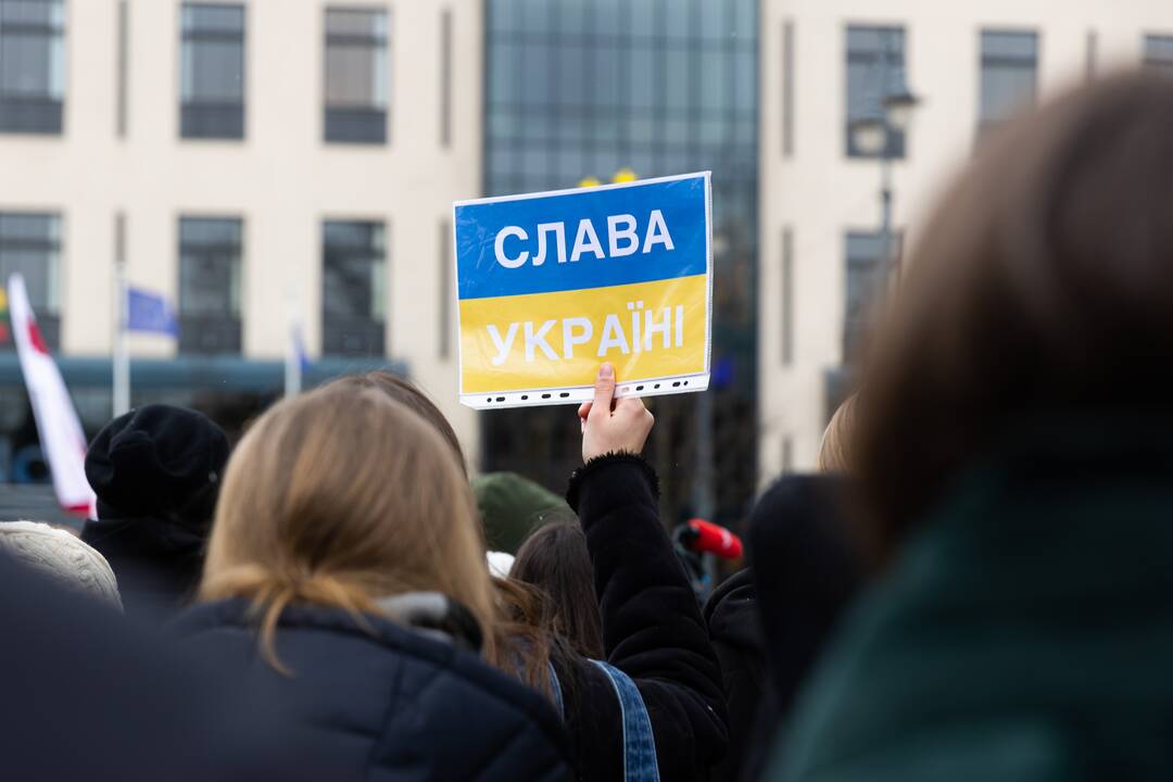 Prie Vyriausybės – mitingas palaikyti Ukrainą