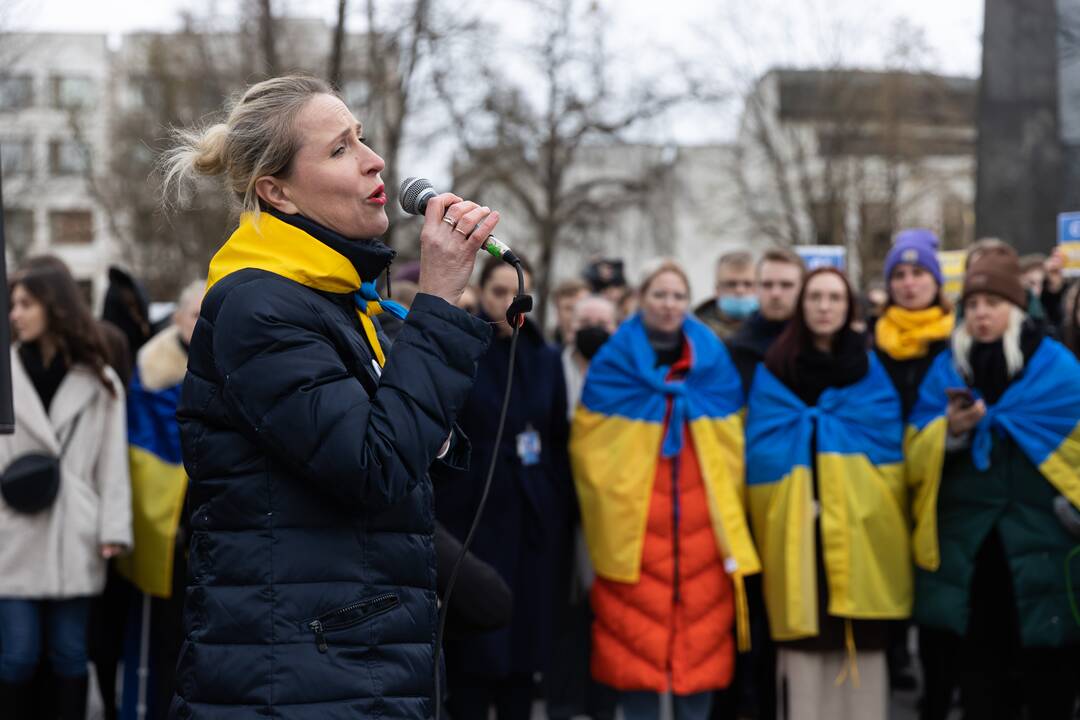 Prie Vyriausybės – mitingas palaikyti Ukrainą