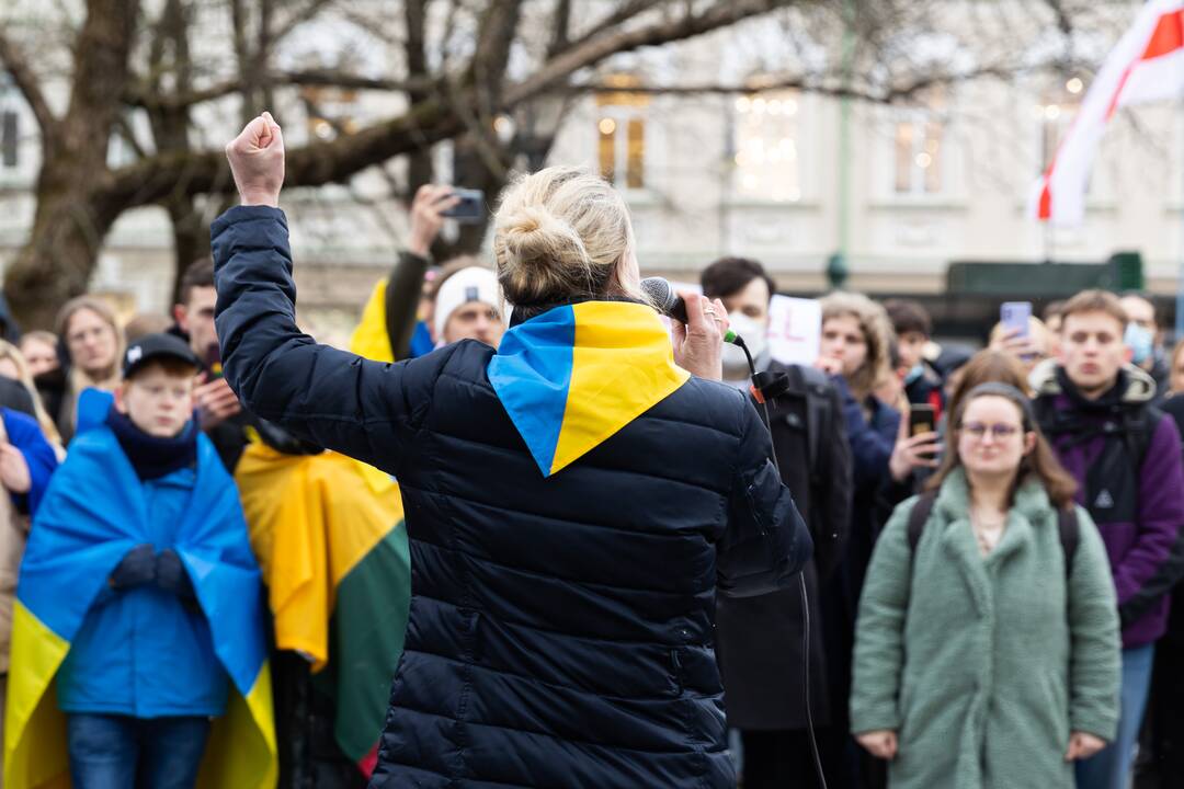 Prie Vyriausybės – mitingas palaikyti Ukrainą