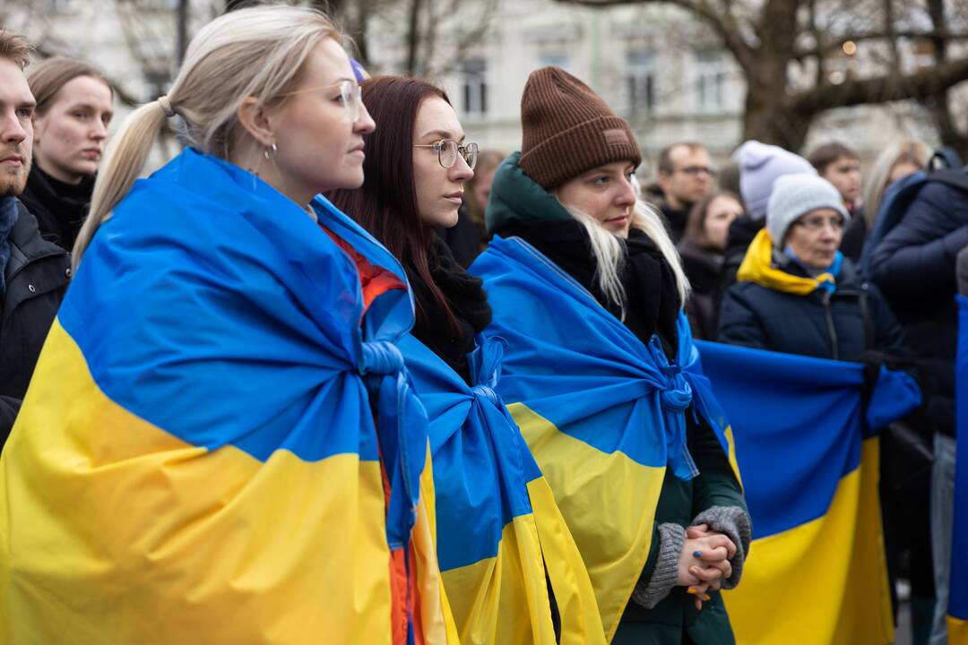 Prie Vyriausybės – mitingas palaikyti Ukrainą