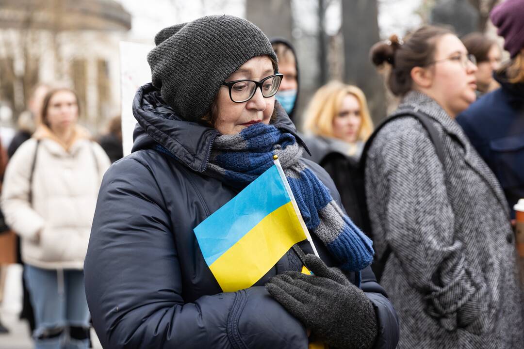 Prie Vyriausybės – mitingas palaikyti Ukrainą