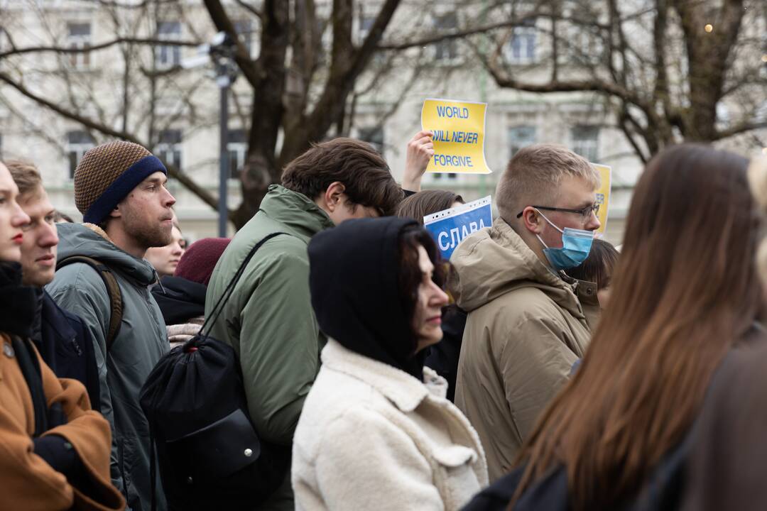 Prie Vyriausybės – mitingas palaikyti Ukrainą