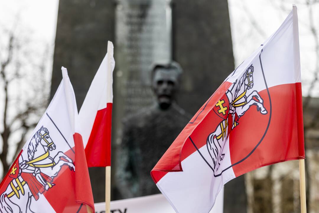 Lenkų protestas dėl mokyklų jungimo