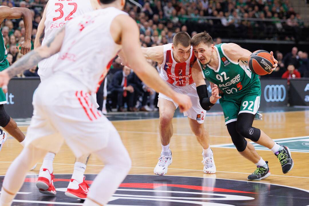 Eurolyga: Kauno „Žalgiris“ – Belgrado  „Crvena zvezda“ 71:66