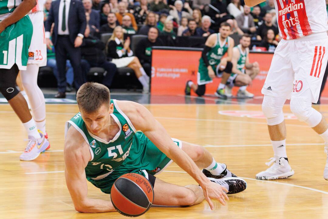 Eurolyga: Kauno „Žalgiris“ – Belgrado  „Crvena zvezda“ 71:66