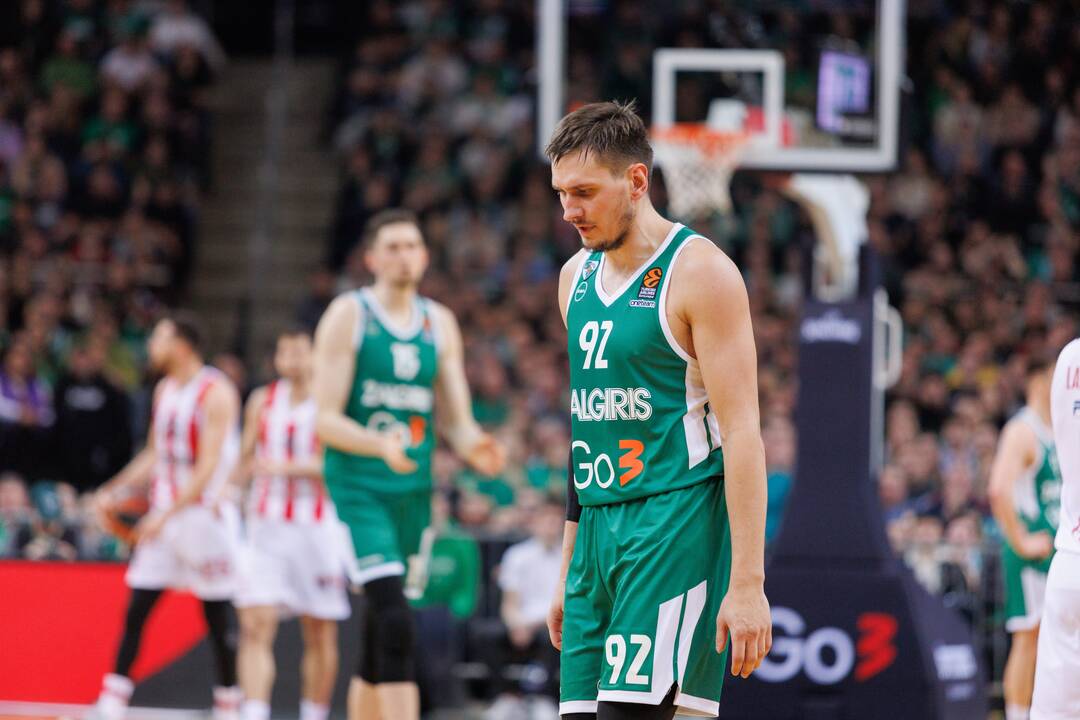 Eurolyga: Kauno „Žalgiris“ – Pirėjo „Olympiacos“ 72:74