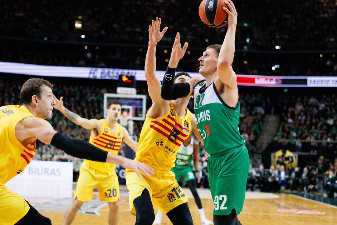 Eurolyga: Kauno „Žalgiris“  –  „Barcelona“ 80:85