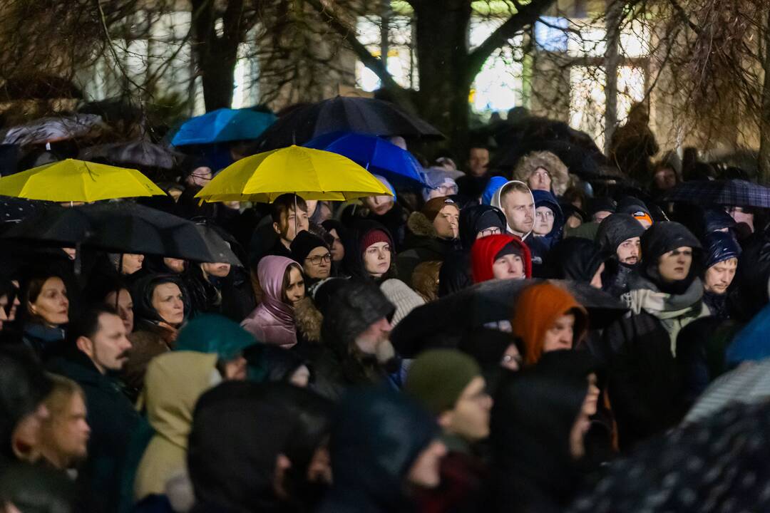 Protestas prie Seimo: „Dešimt tylos minučių“