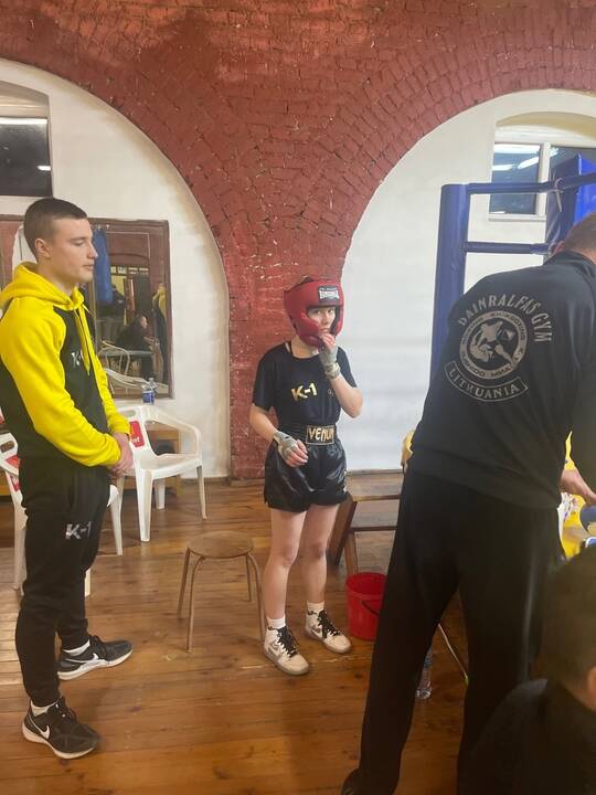 Varžovai: „Semipro“ lygos turnyre kovojo olimpinių svorio kategorijų boksininkai.