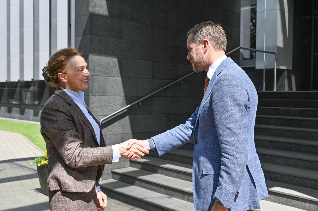 Marija Pejčinovič Burič ir Gabrielius Landsbergis