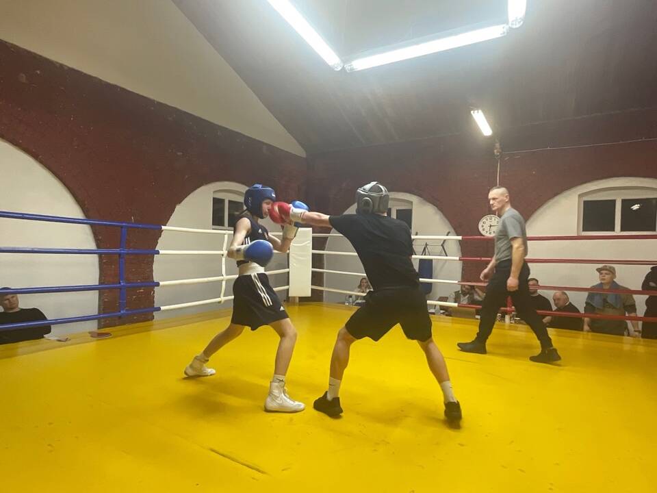 Varžovai: „Semipro“ lygos turnyre kovojo olimpinių svorio kategorijų boksininkai.