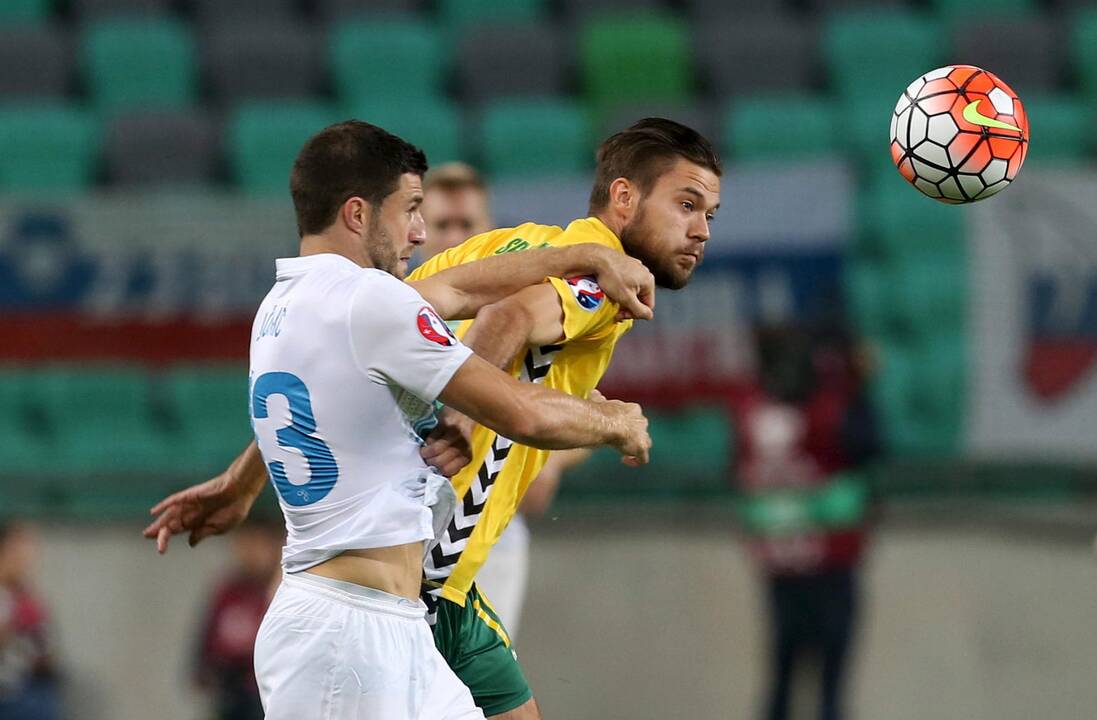 Europos futbolo čempionato atranka: Slovėnija - Lietuva 1:1