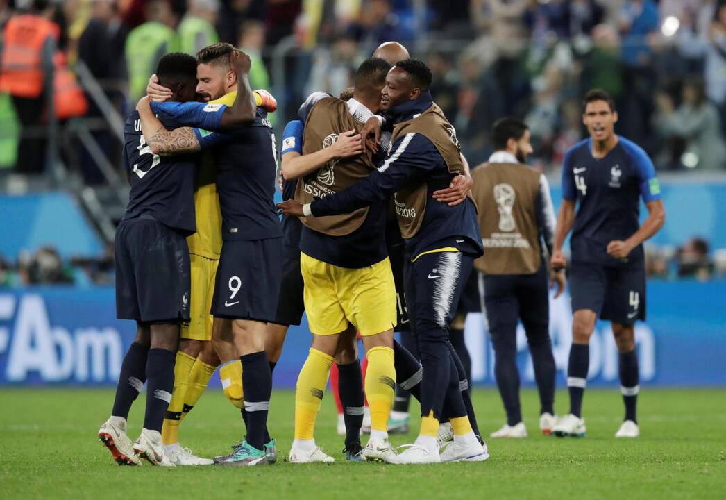 Pasaulio futbolo čempionato pusfinalis: Prancūzija - Belgija 1:0