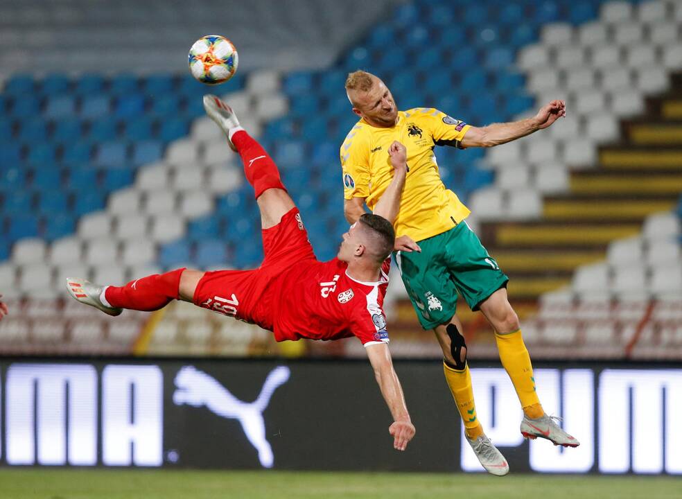 Europos futbolo čempionato atranka: Serbija – Lietuva 4:1