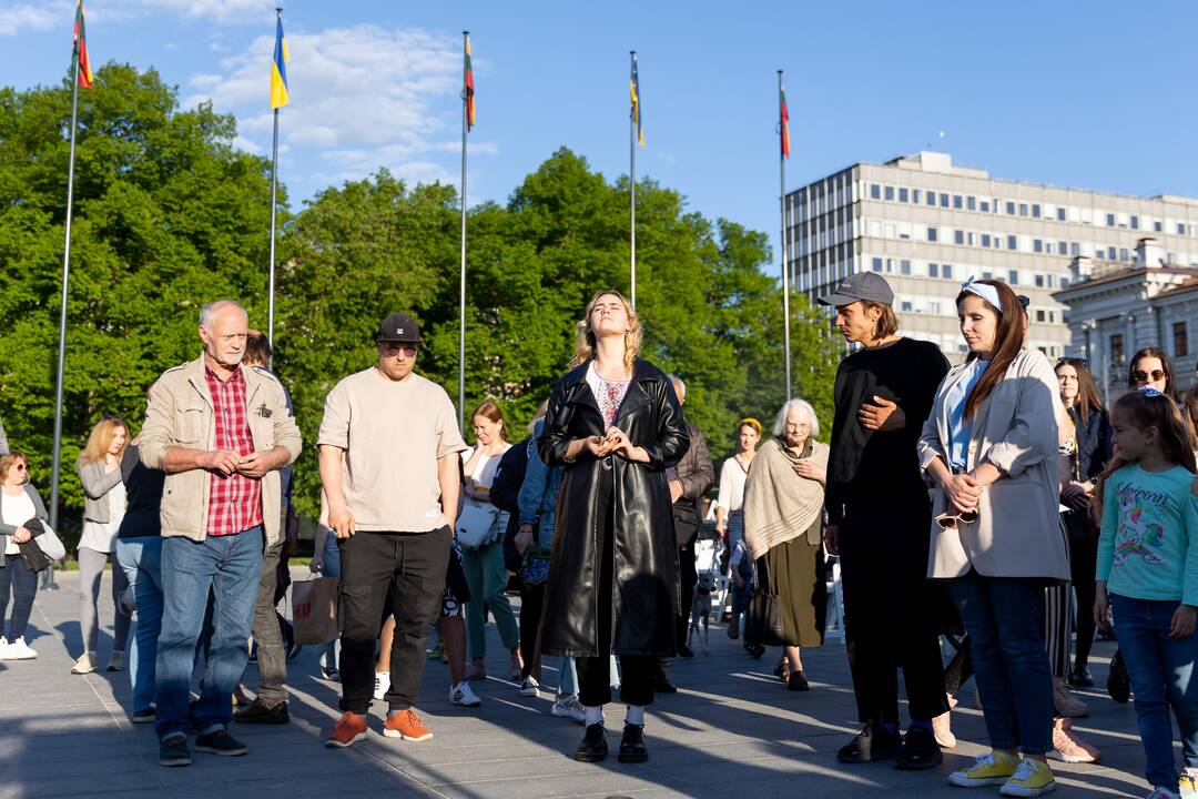 Žuvusiųjų Ukrainoje pagerbimo ceremonija