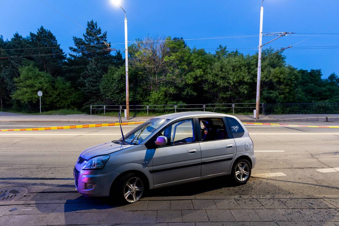 Avarija O. Milašiaus gatvėje Vilniuje