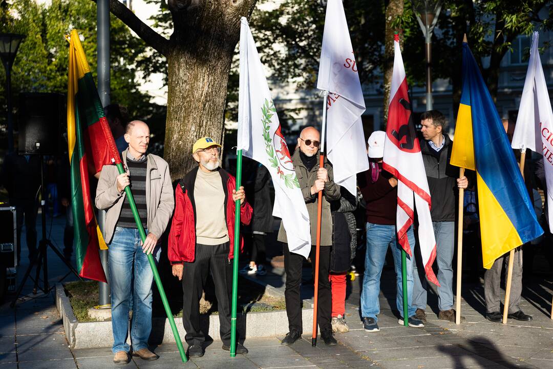 Nacionalinio susivienijimo surengta protesto akcija