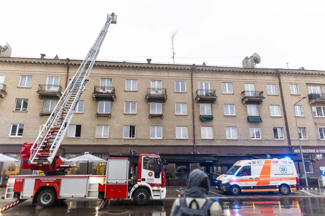 Vilniaus centre užsiliepsnojo kavinė