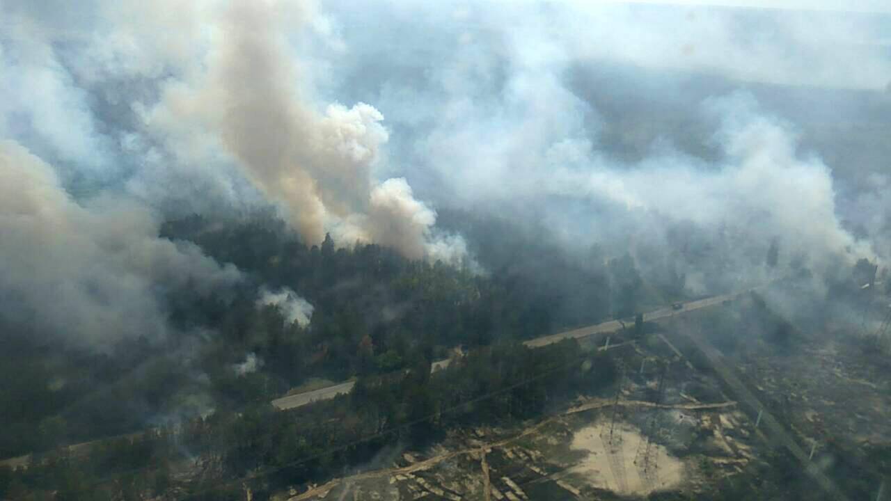 Pareigūnai: miško gaisras Černobylio zonoje užgesintas