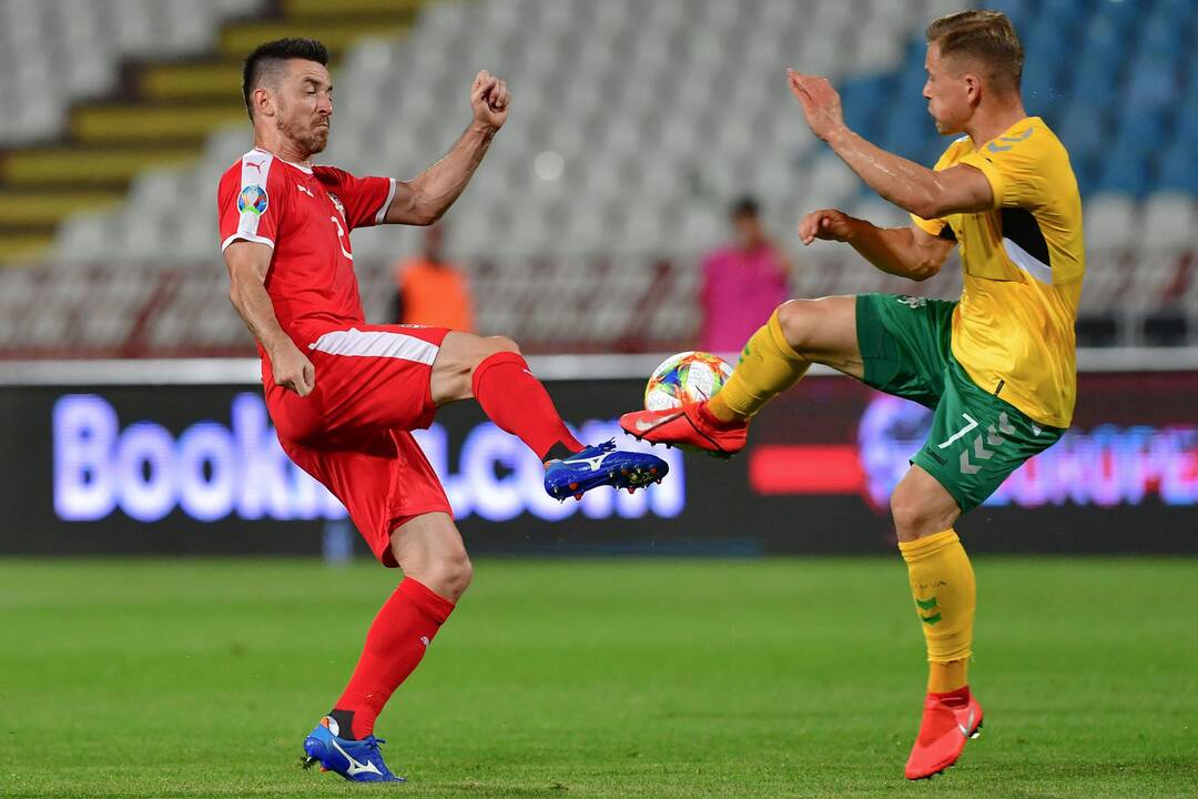 Europos futbolo čempionato atranka: Serbija – Lietuva 4:1