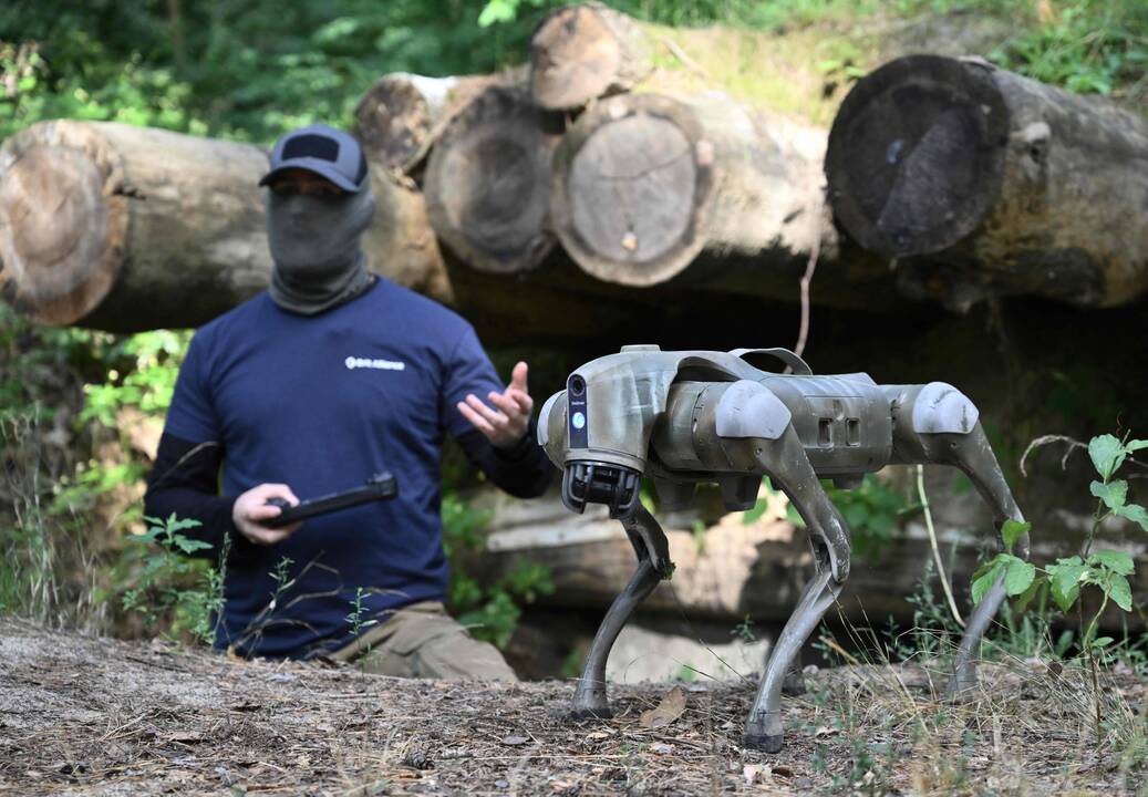 Ukraina pristatė robotus-šunis, kuriuos ketinama siųsti į fronto linijas