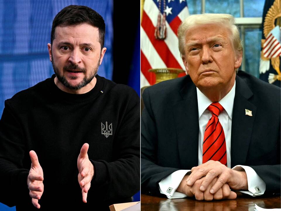 Volodymyras Zelenskis ir Donaldas Trumpas
