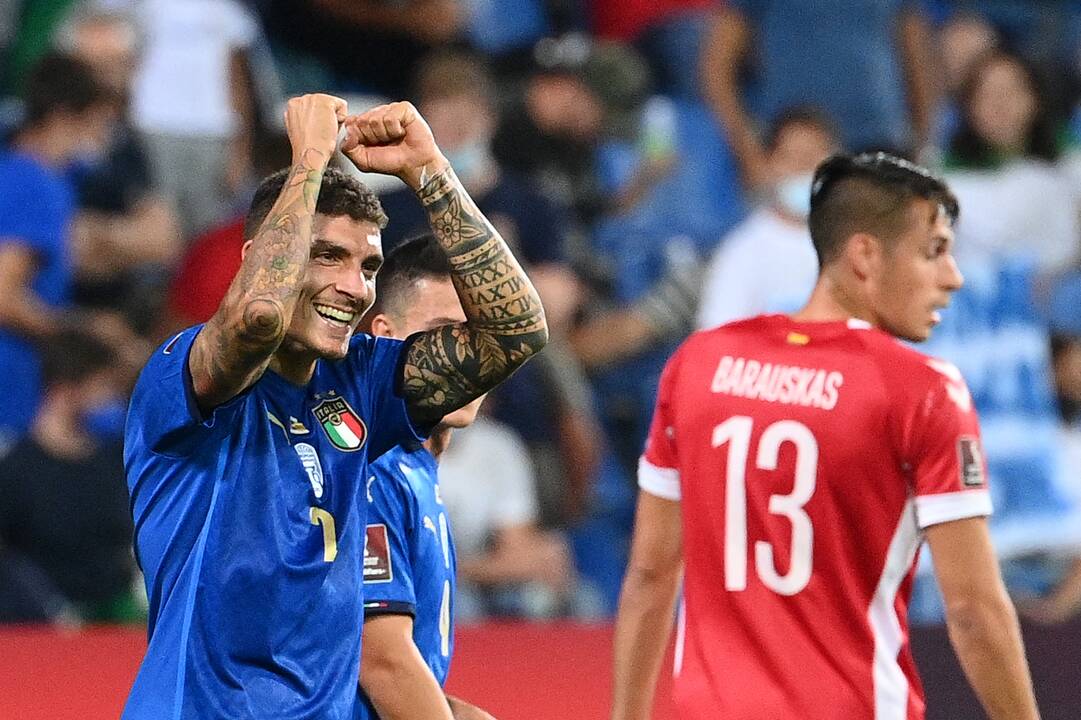 Futbolas: Italija - Lietuva 5:0