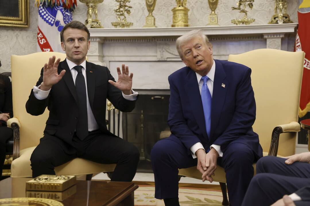 Emmanuelis Macronas ir Donaldas Trumpas