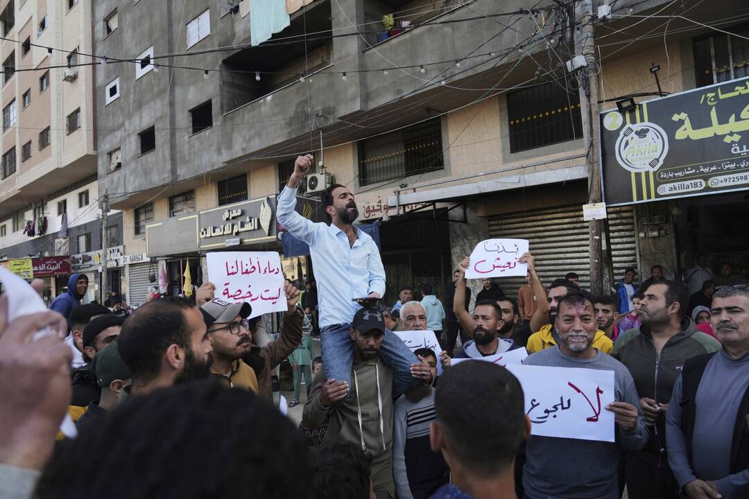 Palestiniečiai Gazos Ruože surengė naują protestą prieš „Hamas“