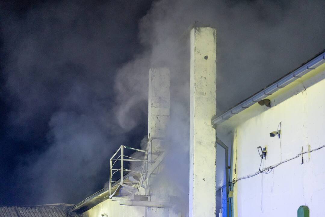 Kauno rajone užsiliepsnojo angaras