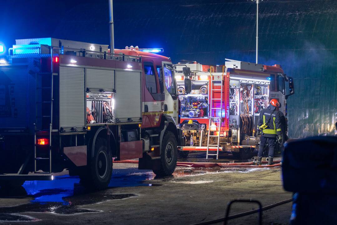 Kauno rajone užsiliepsnojo angaras