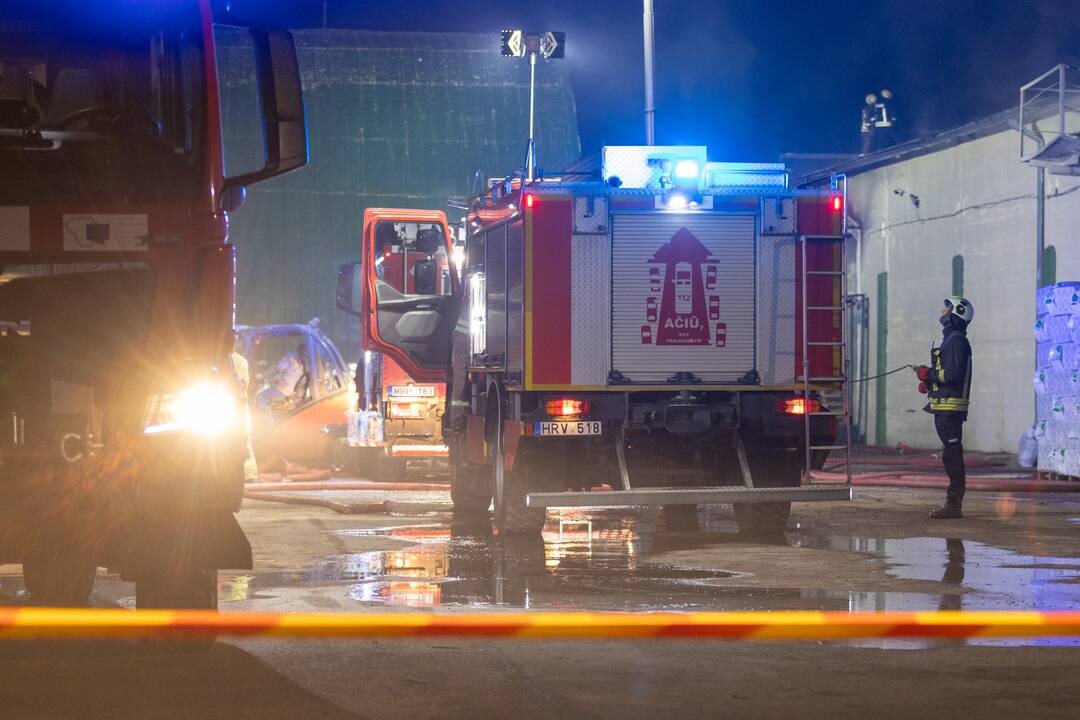 Kauno rajone užsiliepsnojo angaras