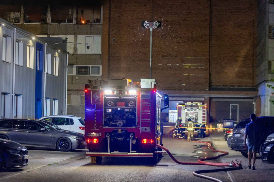 Didelis gaisras Piliakalnio gatvėje