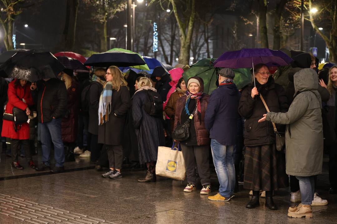 Protestas prieš „Nemuno aušros“ įtraukimą į valdančiąją koaliciją Kaune