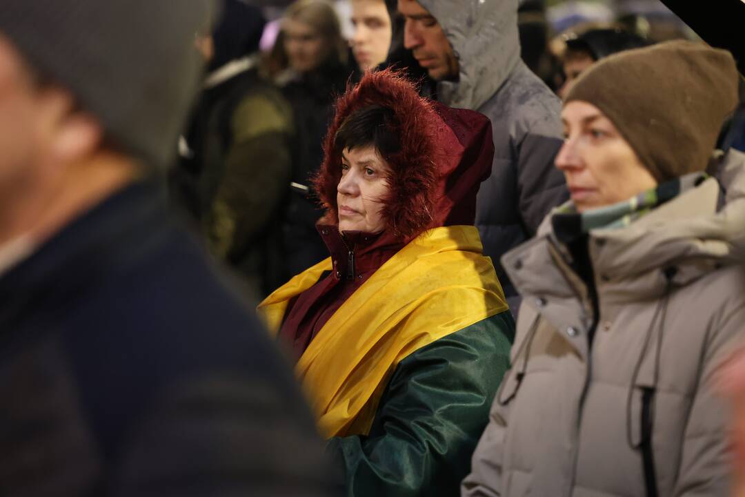 Protestas prieš „Nemuno aušros“ įtraukimą į valdančiąją koaliciją Kaune