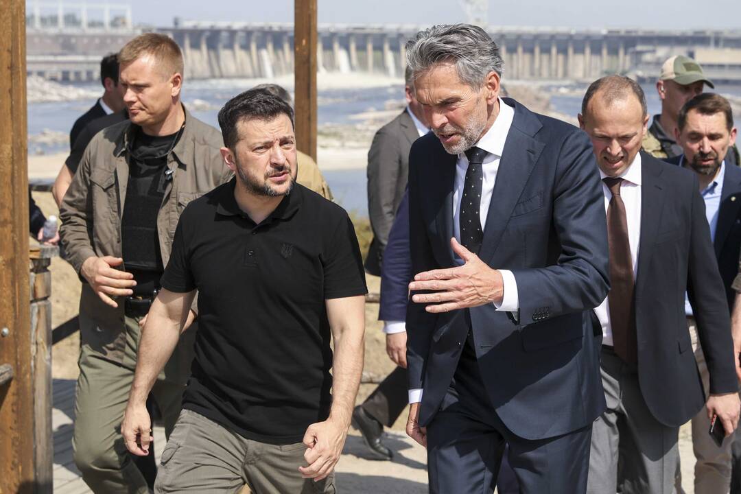 Volodymyras Zelenskis ir Dickas Schoofas