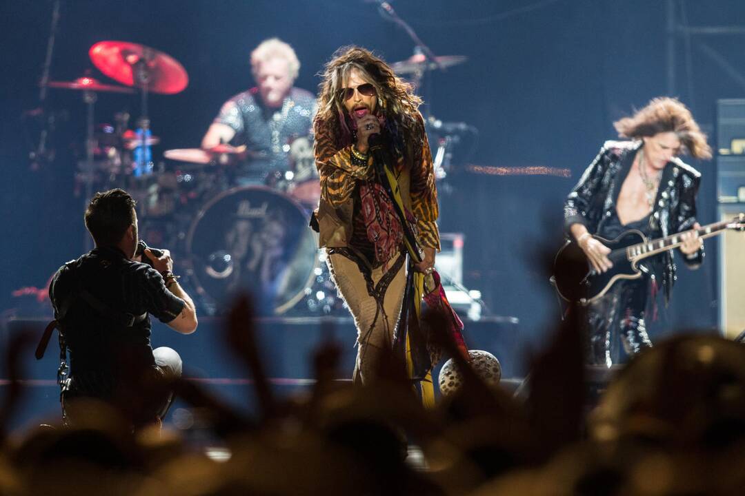 "Siemens" areną drebino legendinė roko grupė "Aerosmith"