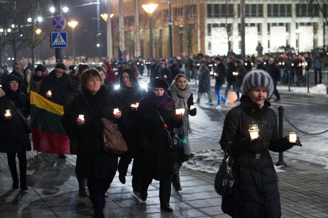 Ukrainos palaikymo akcija Vilniuje