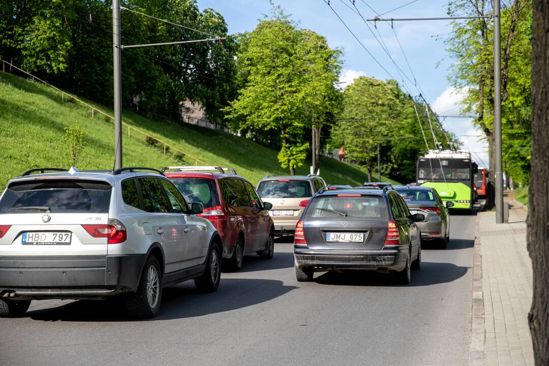 Automobilių spūstys Kaune