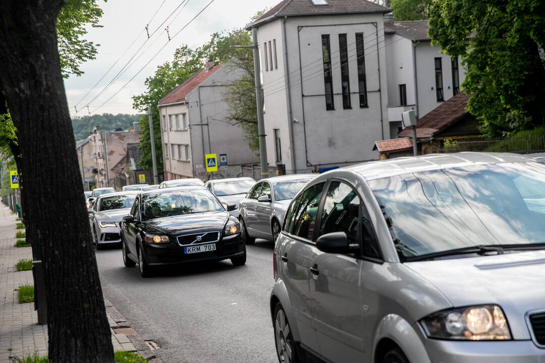 Automobilių spūstys Kaune