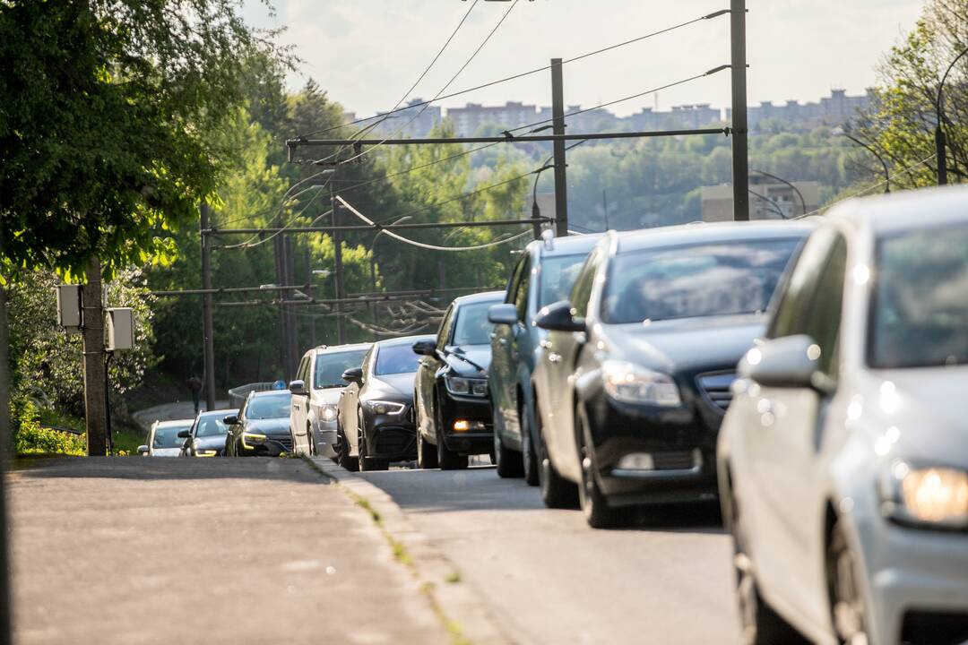 Automobilių spūstys Kaune