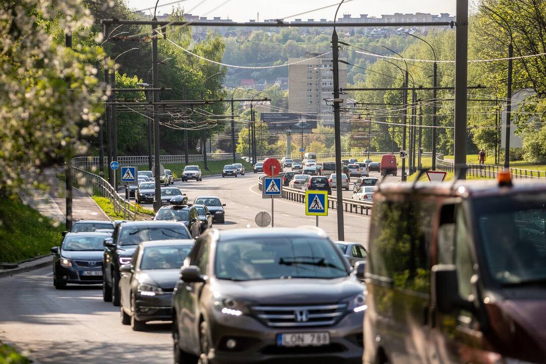 Automobilių spūstys Kaune